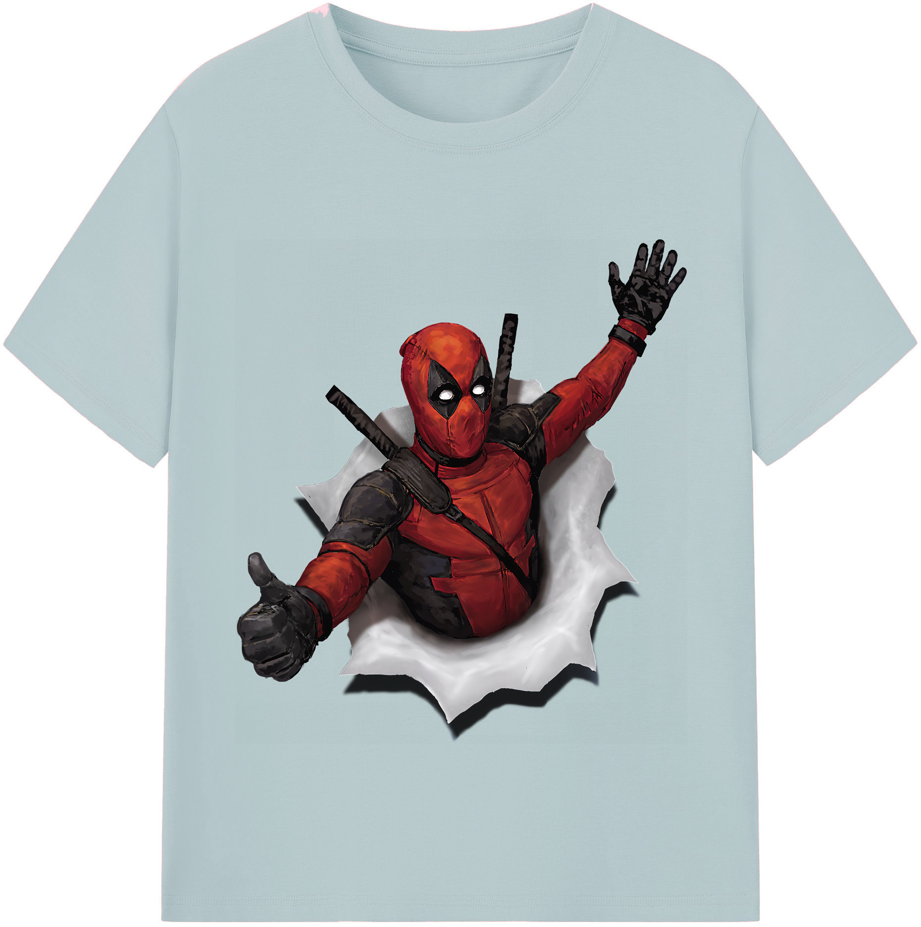 （画像用） Deadpool デッドプール 綿100％半袖Tシャツ（フロントプリント）